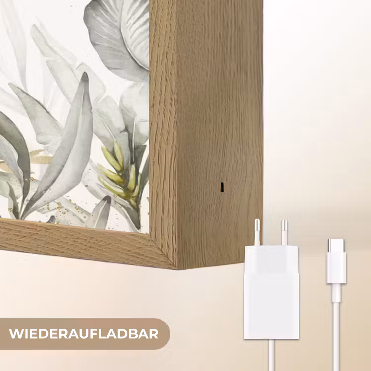 Giraffe - Natuur - Kinderen - Dieren Light Box met batterij (Wandlamp kind) middel -USP_websiteoplaadbaarDE