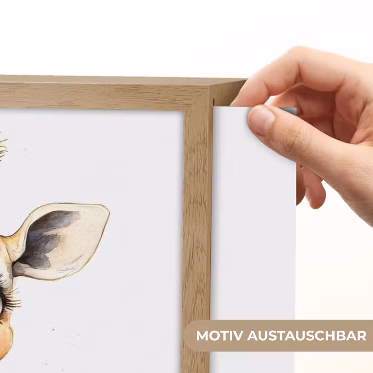 Giraffe - Roze - Kauwgom Light Box met batterij (Wandlamp kind) middel -USP_websiteprintDE