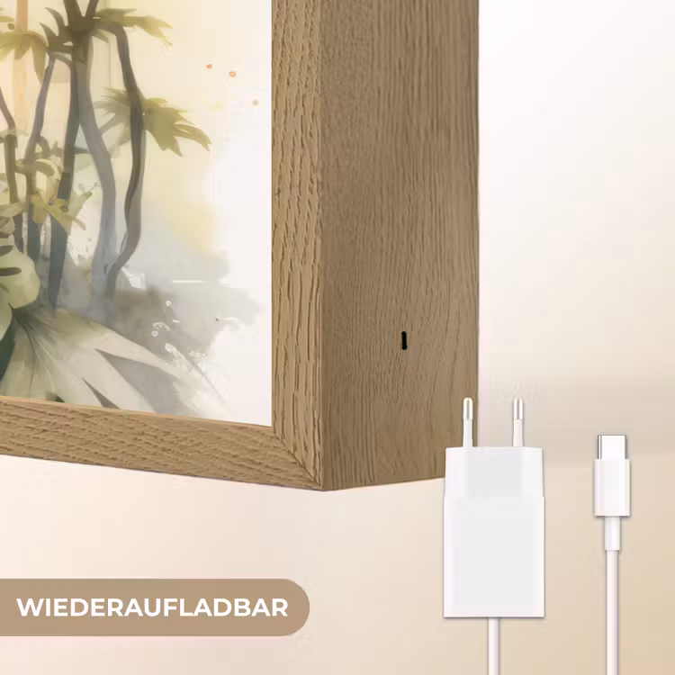 Giraffe - Wilde dieren - Natuur - Kinderen Light Box met batterij (Wandlamp kind) middel -USP_websiteoplaadbaarDE