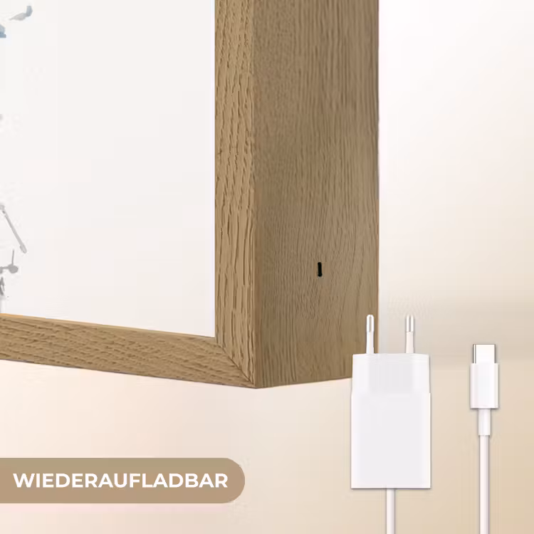 Haai - Blauw - Water Light Box met batterij (Wandlamp kind) middel -USP_websiteoplaadbaarDE