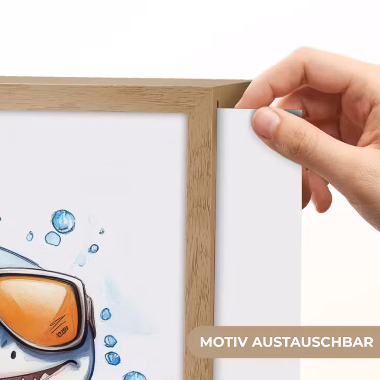Haai - Zonnebril - Blauw - Water Light Box met batterij (Wandlamp kind) middel -USP_websiteprintDE