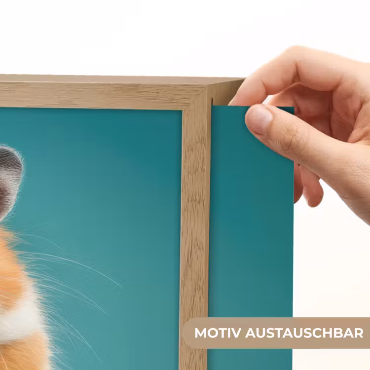 Hamster - Wortel - Blauw Light Box met batterij (Wandlamp kind) middel -USP_websiteprintDE