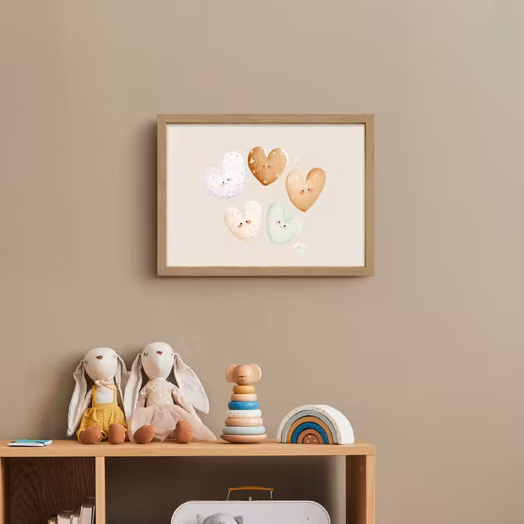 Hartjes - Kleurrijk - Pastel Light Box met batterij (Wandlamp kind) middel -sfeer2_kind