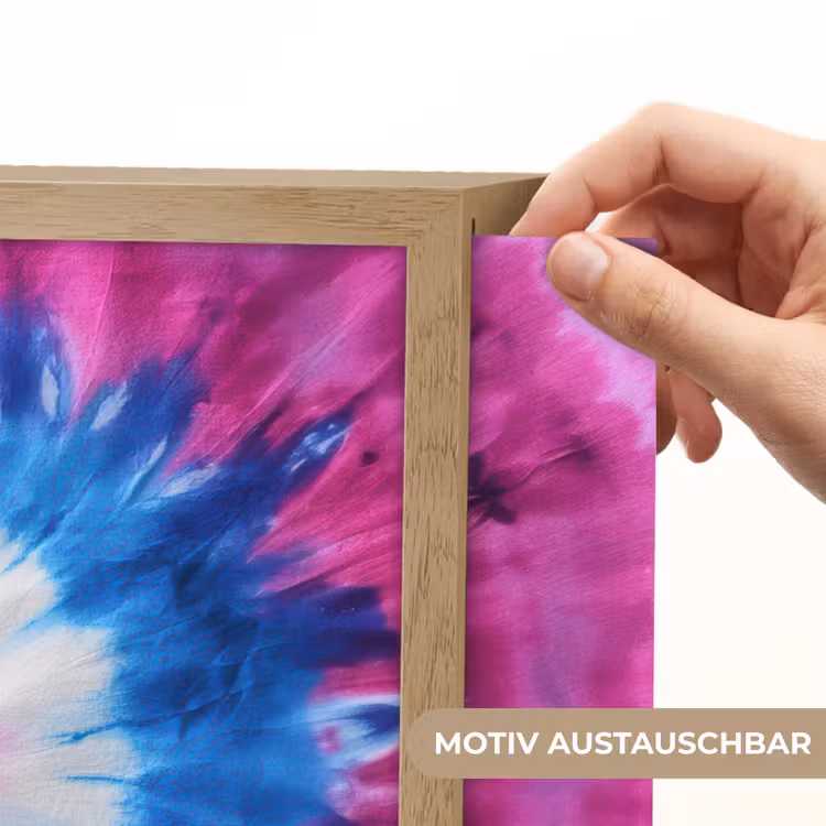Hartvormig - Tie dye - Paars Light Box met batterij (Wandlamp kind) middel -USP_websiteprintDE