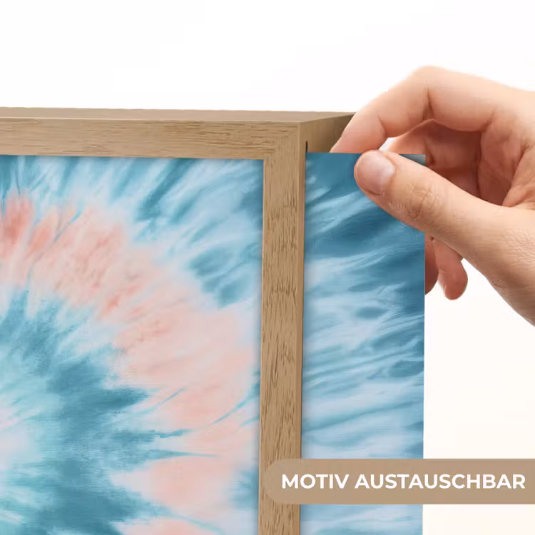 Hartvormig - Tie dye - Pasteltinten - Lichtgroen Light Box met batterij (Wandlamp kind) middel -USP_websiteprintDE