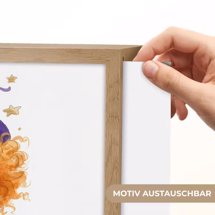 Toverheks - Sterren - Paars Light Box met batterij (Wandlamp kind) middel -USP_websiteprintDE
