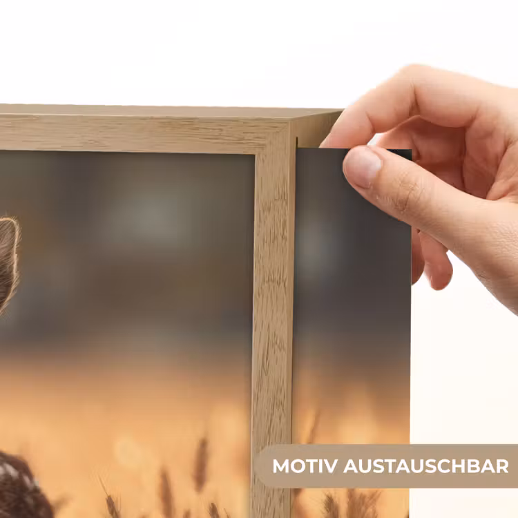 Hert - Graanveld - Bruin Light Box met batterij (Wandlamp kind) middel -USP_websiteprintDE