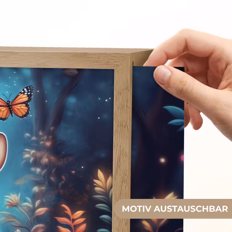 Hert - Magisch - Sprookjesbos Light Box met batterij (Wandlamp kind) middel -USP_websiteprintDE