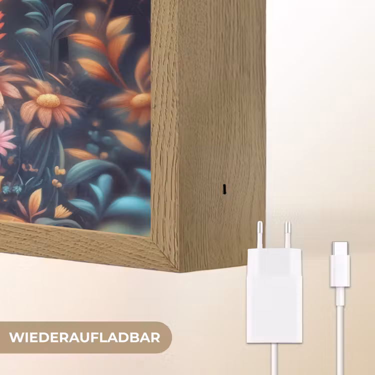 Hert - Magisch - Sprookjesbos Light Box met batterij (Wandlamp kind) middel -USP_websiteoplaadbaarDE