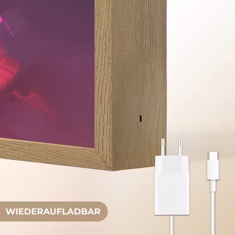 Hond - Kleurrijk - Dier - Dierenhoofd Light Box met batterij (Wandlamp kind) middel -USP_websiteoplaadbaarDE