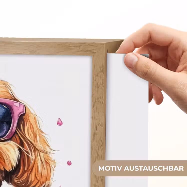 Hond - Roze - Kauwgom Light Box met batterij (Wandlamp kind) middel -USP_websiteprintDE