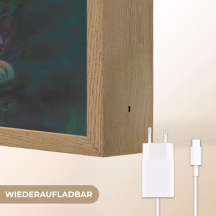 Hond - Puppy - Bloemen - Natuur - Golden retriever Light Box met batterij (Wandlamp kind) middel -USP_websiteoplaadbaarDE