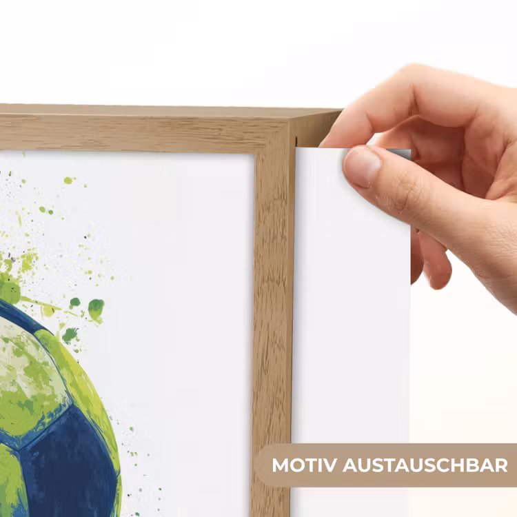 Illustratie - Abstract - Voetbal - Verfspatten Light Box met batterij (Wandlamp kind) middel -USP_websiteprintDE