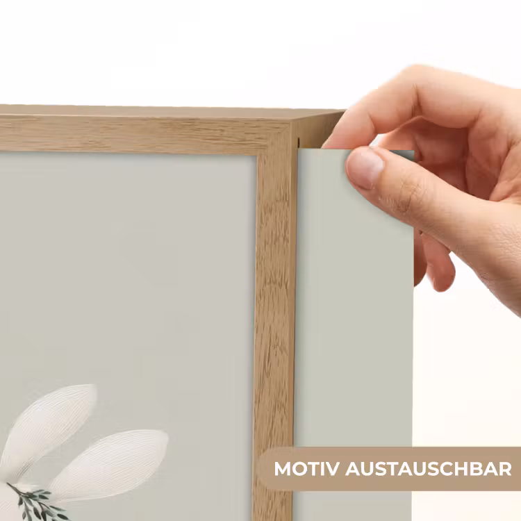 Illustratie - Vos - Konijn - Bladeren Light Box met batterij (Wandlamp kind) middel -USP_websiteprintDE