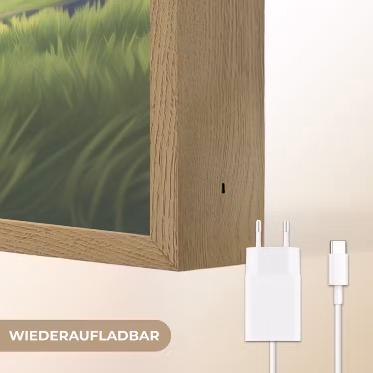 Illustratie - Voetbal - Game - Grasveld Light Box met batterij (Wandlamp kind) middel -USP_websiteoplaadbaarDE