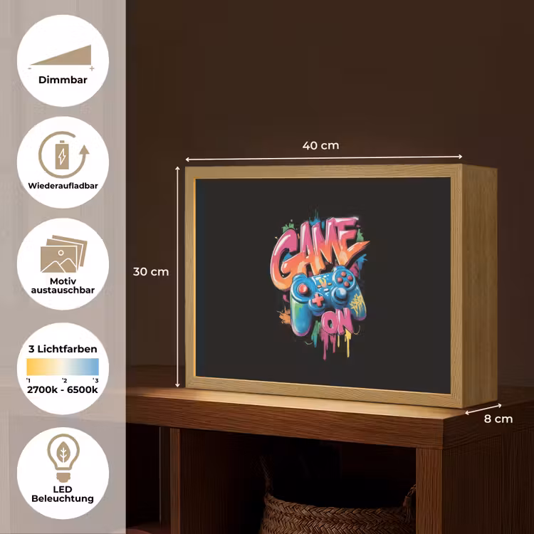 Illustratie - Graffiti - Kleurrijk - Controller Light Box met batterij (Wandlamp kind) middel -USP_websiteoverzichtDE