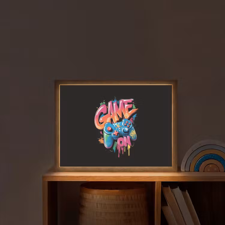 Illustratie - Graffiti - Kleurrijk - Controller Light Box met batterij (Wandlamp kind) middel -sfeer1_kind