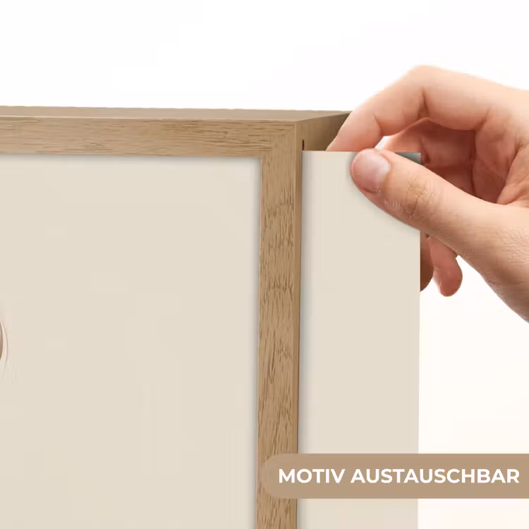 Jongen - Voetbal - Bruin - Minimalistisch Light Box met batterij (Wandlamp kind) middel -USP_websiteprintDE