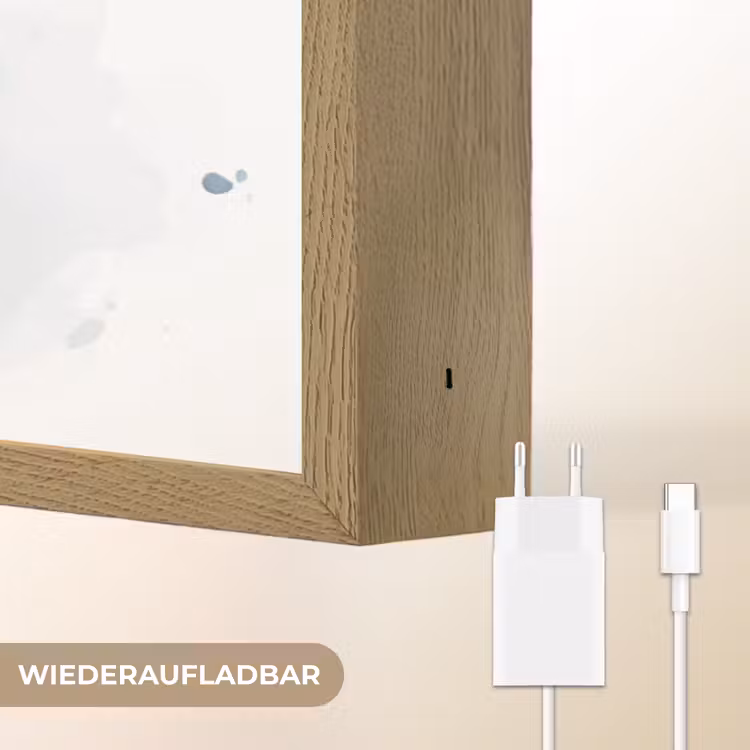 Konijn - Baby dier - Kinderen Light Box met batterij (Wandlamp kind) middel -USP_websiteoplaadbaarDE