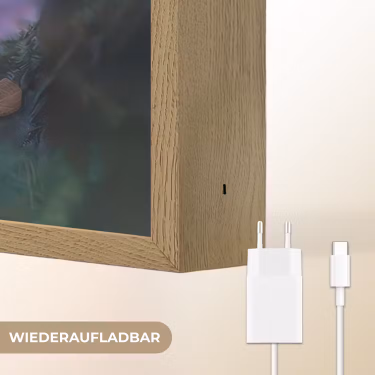 Kitten - Bloemen - Bos - Illustratie - Poes Light Box met batterij (Wandlamp kind) middel -USP_websiteoplaadbaarDE