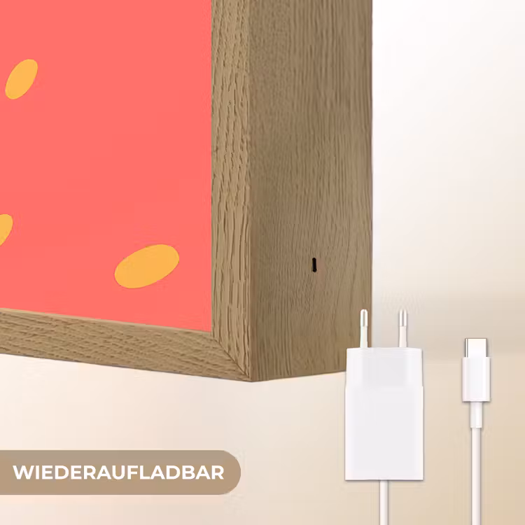 Kat - Aardbei - Cartoon Light Box met batterij (Wandlamp kind) middel -USP_websiteoplaadbaarDE