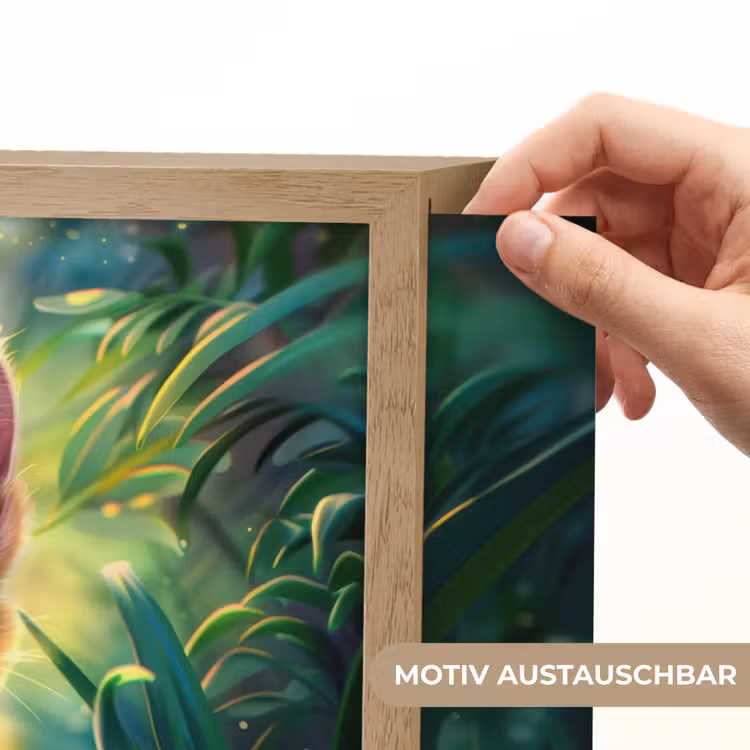 Kat - Huisdier - Natuur Light Box met batterij (Wandlamp kind) middel -USP_websiteprintDE