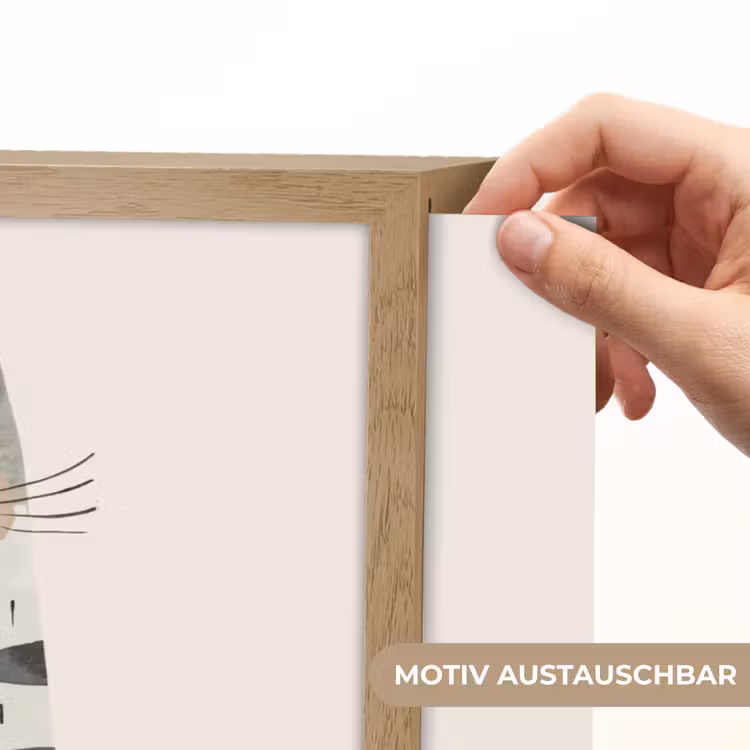 Kat - Dieren - Beige Light Box met batterij (Wandlamp kind) middel -USP_websiteprintDE