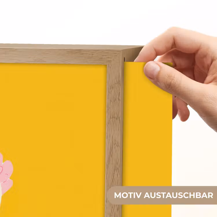Kip - Rolschaatsen - Geel Light Box met batterij (Wandlamp kind) middel -USP_websiteprintDE