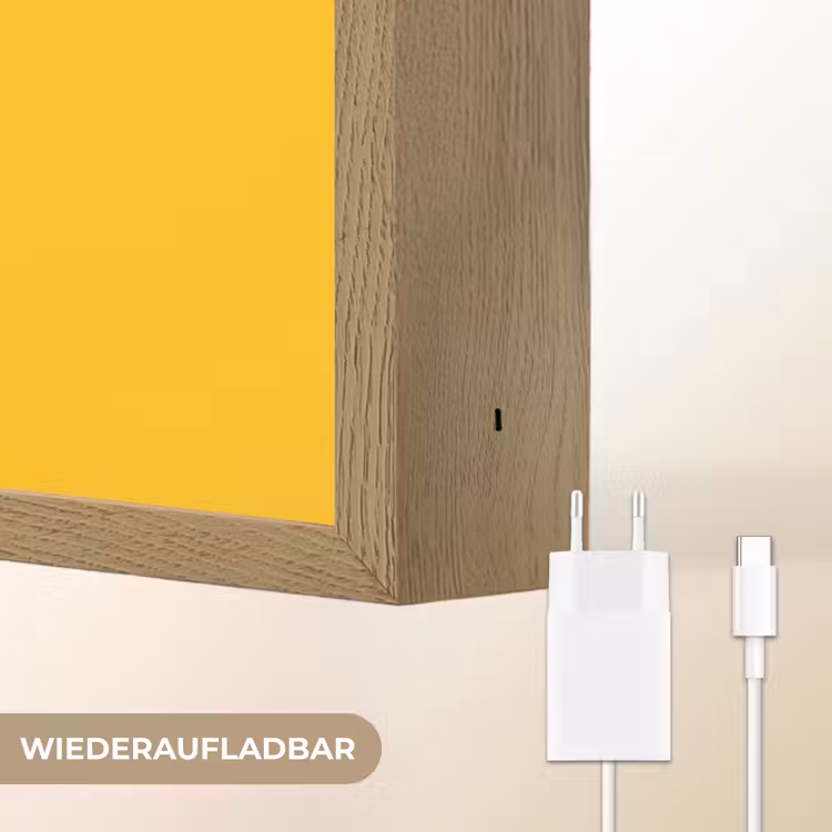 Kip - Rolschaatsen - Geel Light Box met batterij (Wandlamp kind) middel -USP_websiteoplaadbaarDE