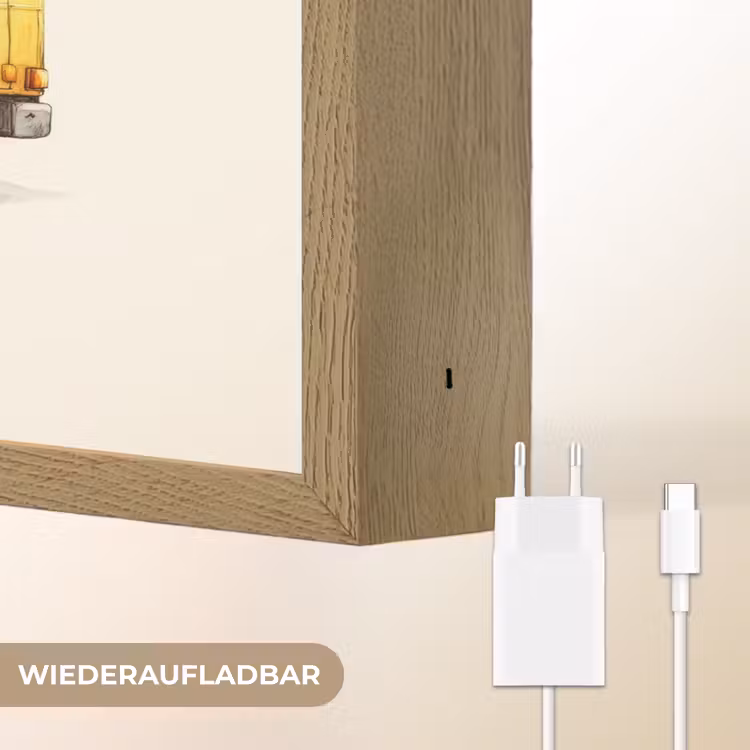 Kiepwagen - Geel - Illustratie Light Box met batterij (Wandlamp kind) middel -USP_websiteoplaadbaarDE