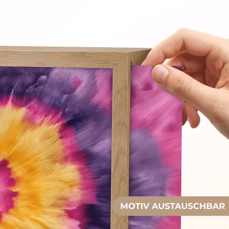 Tie dye - Hartvorm - Vlammen - Oranje Light Box met batterij (Wandlamp kind) middel -USP_websiteprintDE