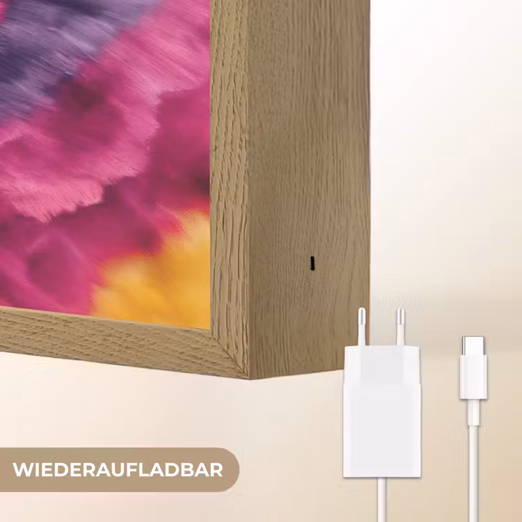Tie dye - Hartvorm - Vlammen - Oranje Light Box met batterij (Wandlamp kind) middel -USP_websiteoplaadbaarDE
