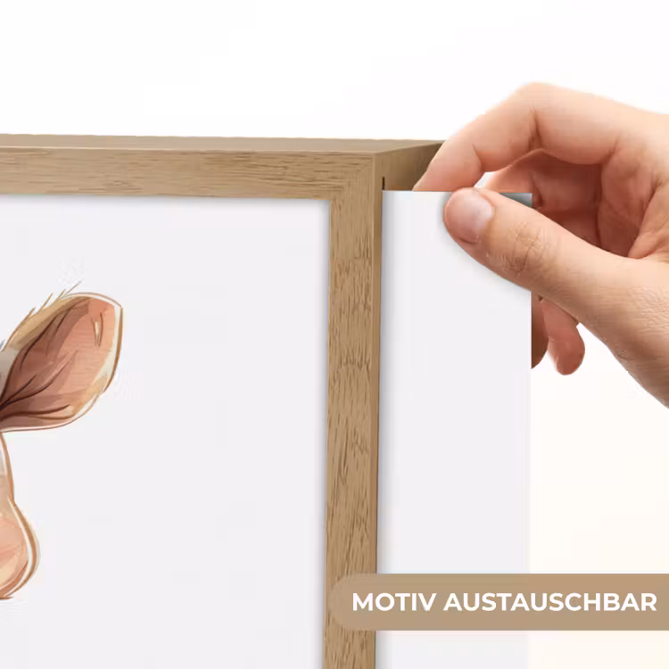 Koe - Baby dier - Boerderij dieren Light Box met batterij (Wandlamp kind) middel -USP_websiteprintDE