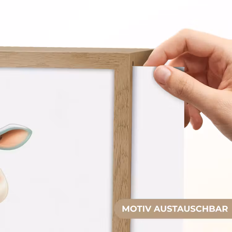Koe - Wit - Dieren - Geloof in jezelf Light Box met batterij (Wandlamp kind) middel -USP_websiteprintDE