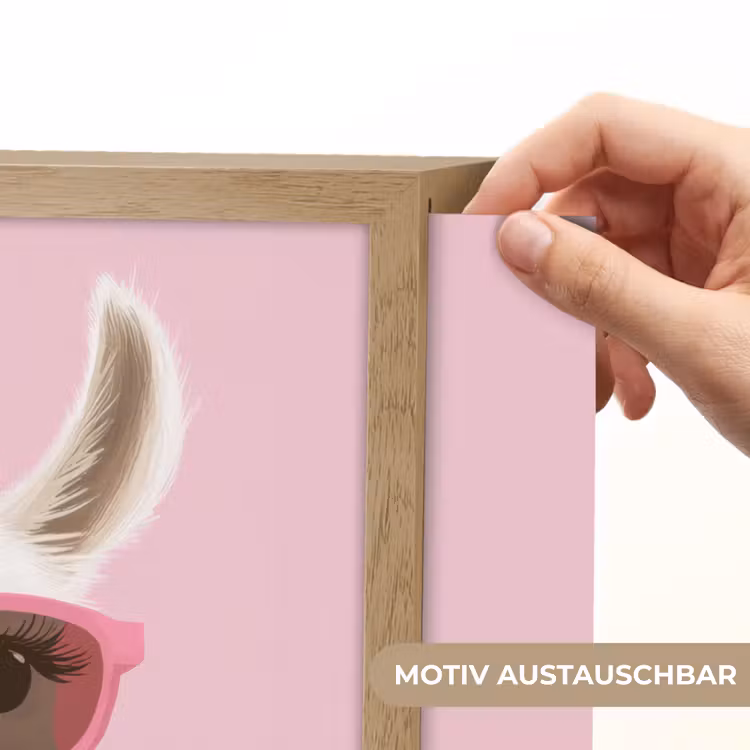 Lama - Zonnebril - Roze Light Box met batterij (Wandlamp kind) middel -USP_websiteprintDE