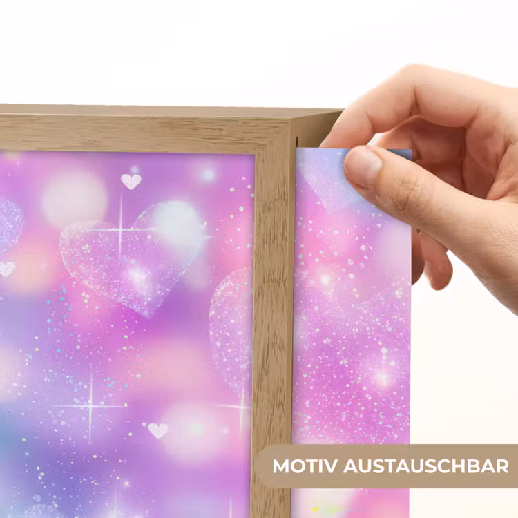 Licht - Regenboog - Hartjes Light Box met batterij (Wandlamp kind) middel -USP_websiteprintDE