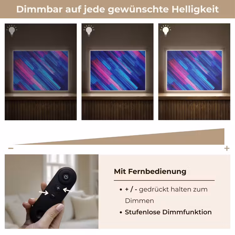 Lijnen - Abstract - Patroon - Donkerblauw Light Box met batterij (Wandlamp kind) middel -USP_dimbaarDE
