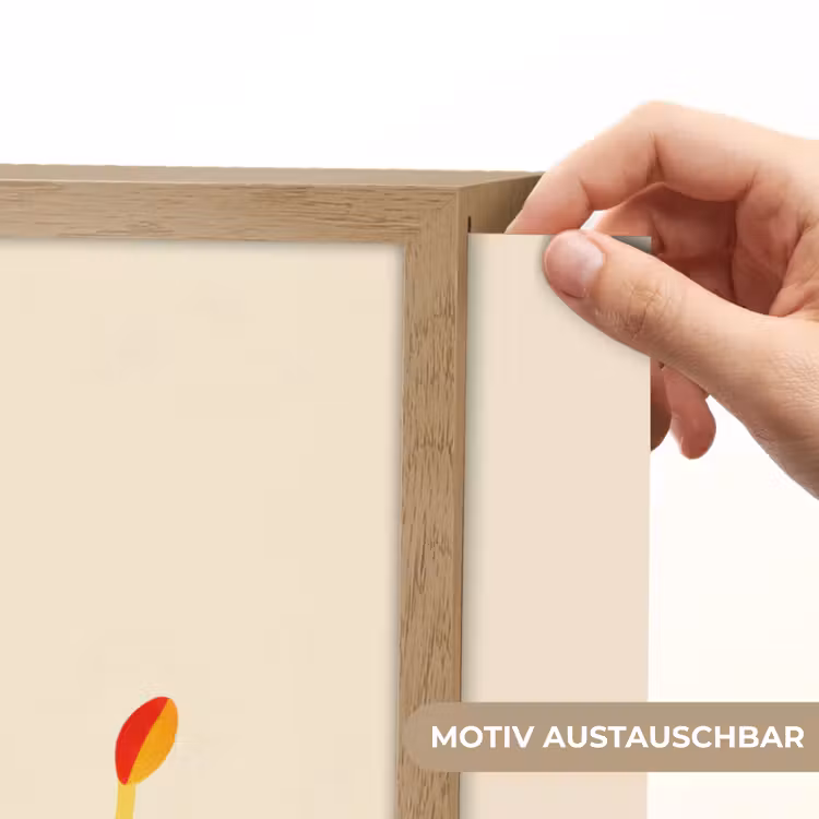 Leeuw - Kleurrijke manen - Beige Light Box met batterij (Wandlamp kind) middel -USP_websiteprintDE