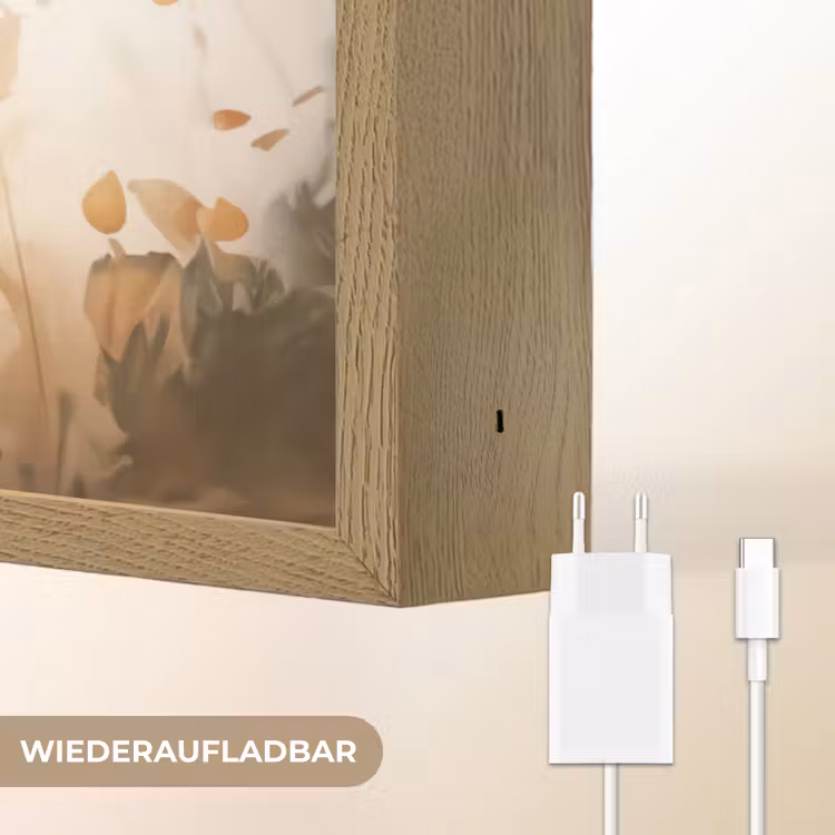 Leeuw - Dieren - Kinderen - Bruin - Meisje Light Box met batterij (Wandlamp kind) middel -USP_websiteoplaadbaarDE