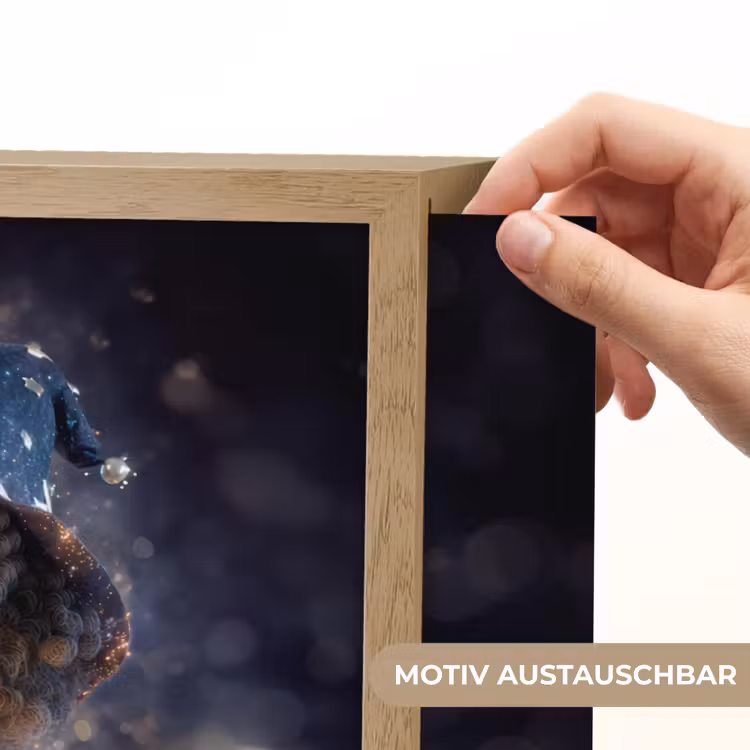 Meisje - Toveren - Sterren - Paars Light Box met batterij (Wandlamp kind) middel -USP_websiteprintDE