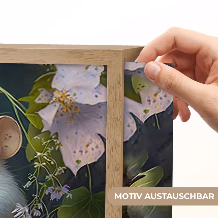 Muis - Bos - Bloemen - Illustratie - Bosdieren Light Box met batterij (Wandlamp kind) middel -USP_websiteprintDE