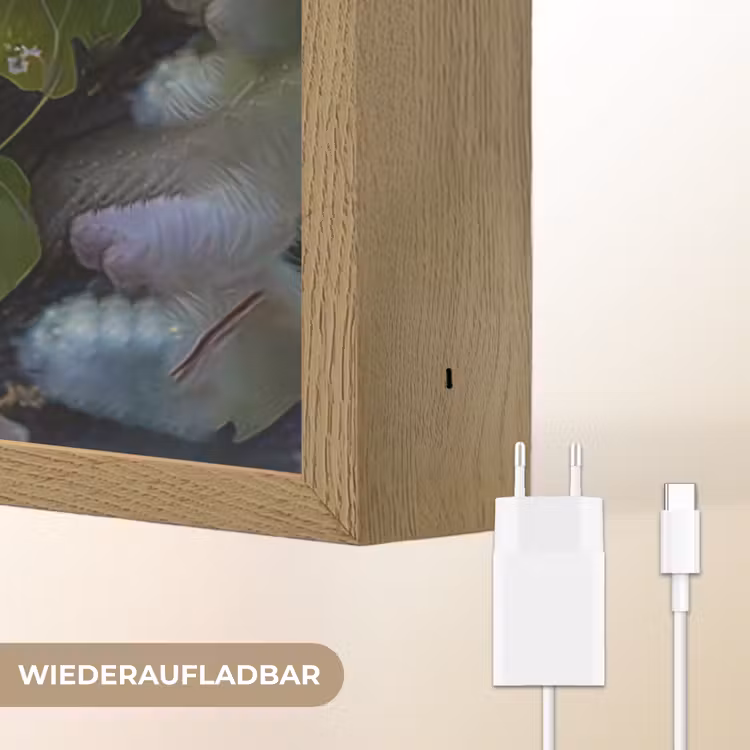 Muis - Bos - Bloemen - Illustratie - Bosdieren Light Box met batterij (Wandlamp kind) middel -USP_websiteoplaadbaarDE