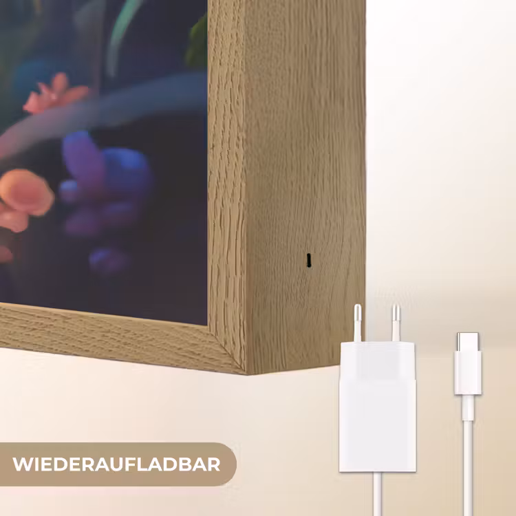 Zeemeermin - Bloemen - Onderwater - Meisjes - Kind Light Box met batterij (Wandlamp kind) middel -USP_websiteoplaadbaarDE