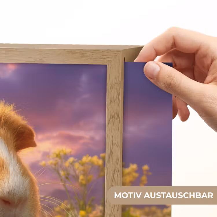 Cavia - Kleurrijk - Bloemen Light Box met batterij (Wandlamp kind) middel -USP_websiteprintDE