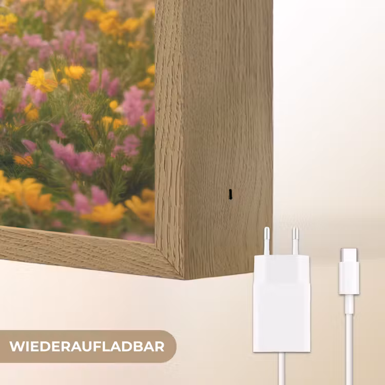 Cavia - Kleurrijk - Bloemen Light Box met batterij (Wandlamp kind) middel -USP_websiteoplaadbaarDE