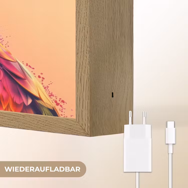 Arend - Vogel - Kleurrijk - Dier Light Box met batterij (Wandlamp kind) middel -USP_websiteoplaadbaarDE