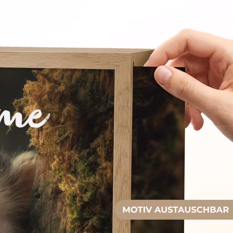 Aap - Boomstronk - Bruin Light Box met batterij (Wandlamp kind) middel -USP_websiteprintDE