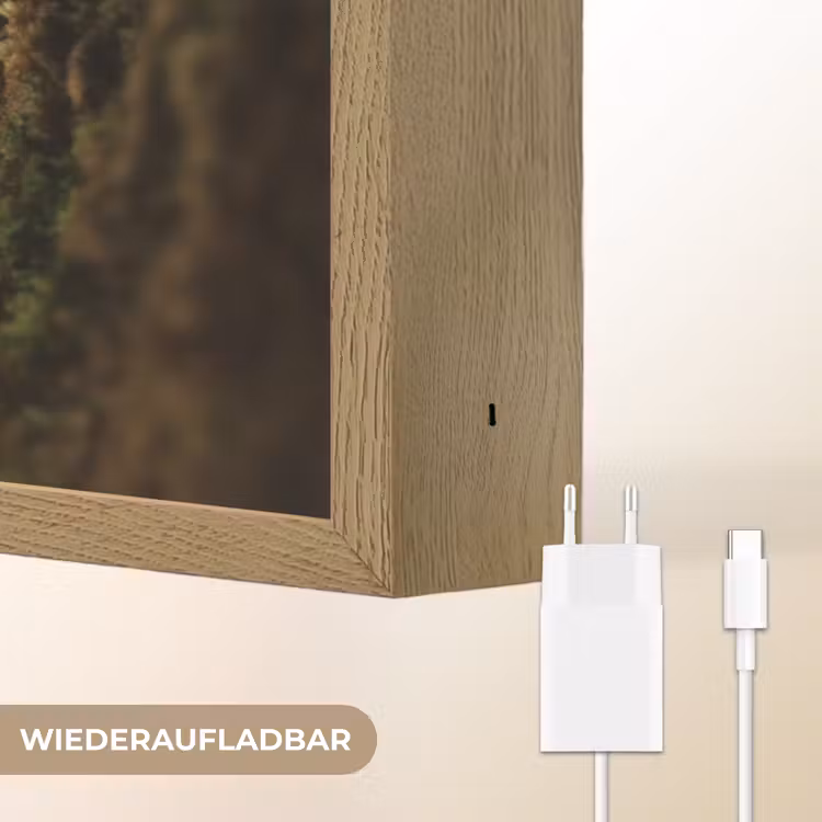 Aap - Boomstronk - Bruin Light Box met batterij (Wandlamp kind) middel -USP_websiteoplaadbaarDE