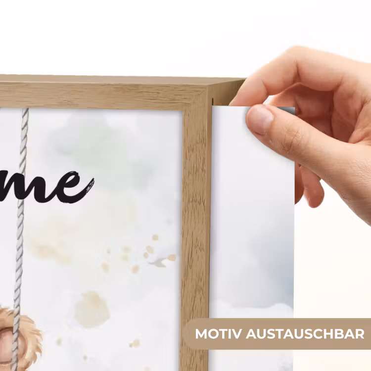 Aap - Dier - Kinderen Light Box met batterij (Wandlamp kind) middel -USP_websiteprintDE