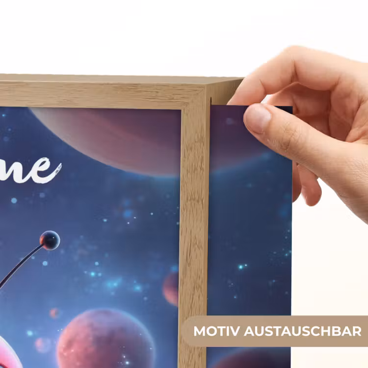 Buitenaards wezen - Rood - Planeten Light Box met batterij (Wandlamp kind) middel -USP_websiteprintDE